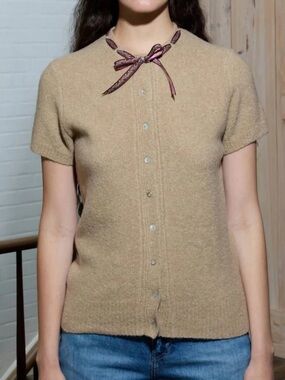 Lingua Franca, Amelie Cardigan in Camel